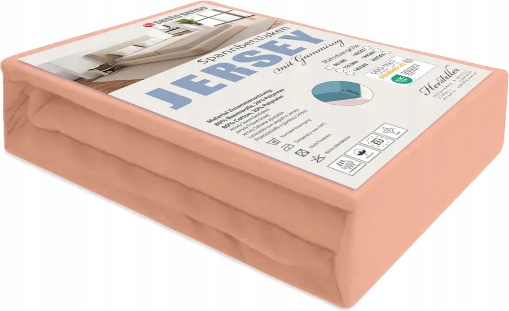 Jersey gumis lepedő, rózsaszín 160x200 cm