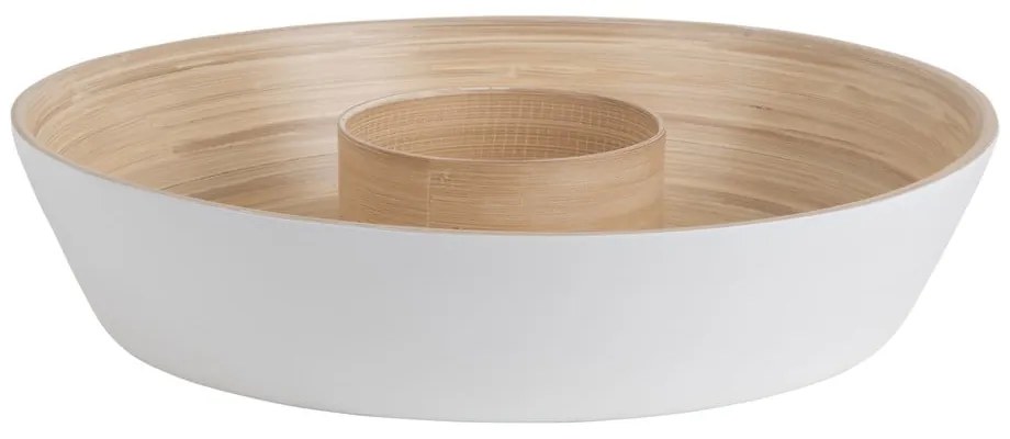 Fehér bambusz szervírozó tál ø 30 cm Puro – PT LIVING
