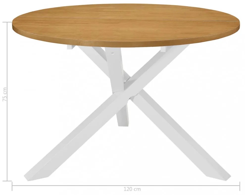 fehér MDF étkezőasztal 120 x 75 cm