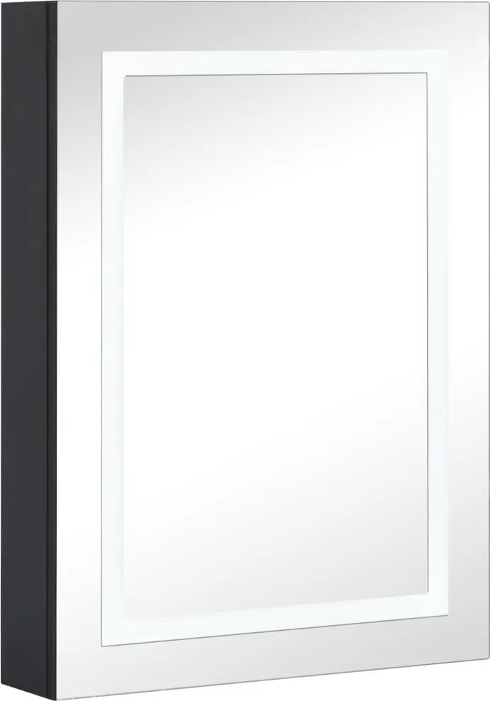 vidaXL tükrös fürdőszobaszekrény LED világítással 50 x 13 x 70 cm