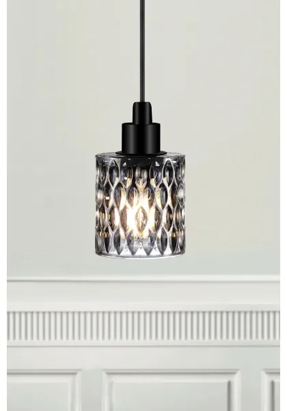 Nordlux - Csillár zsinóron HOLLYWOOD 1xE27/60W/230V füstös