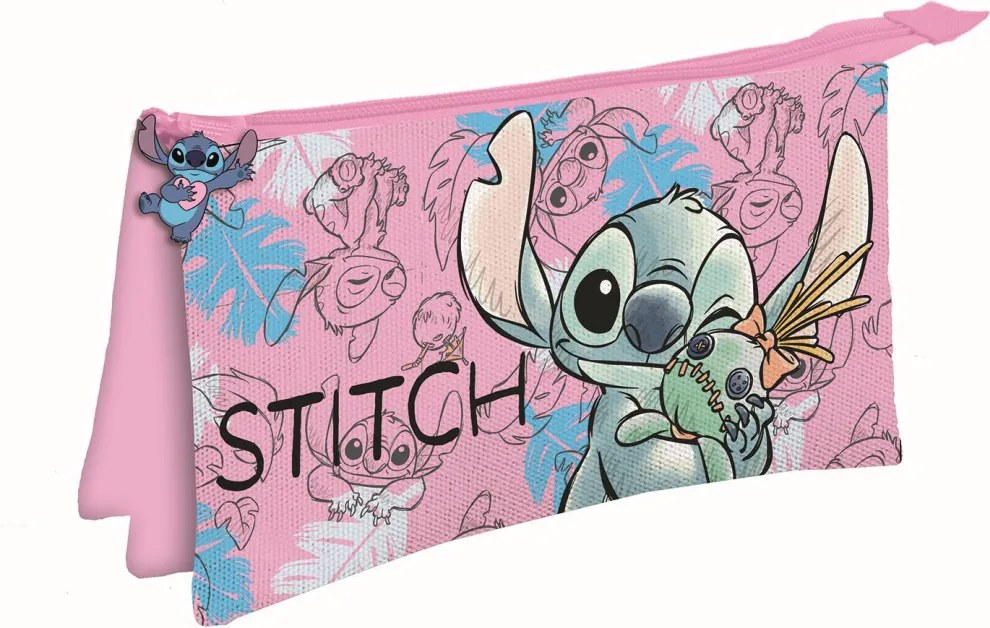 Disney Lilo és Stitch, A csillagkutya Doll 3 rekeszes tolltartó 22 cm