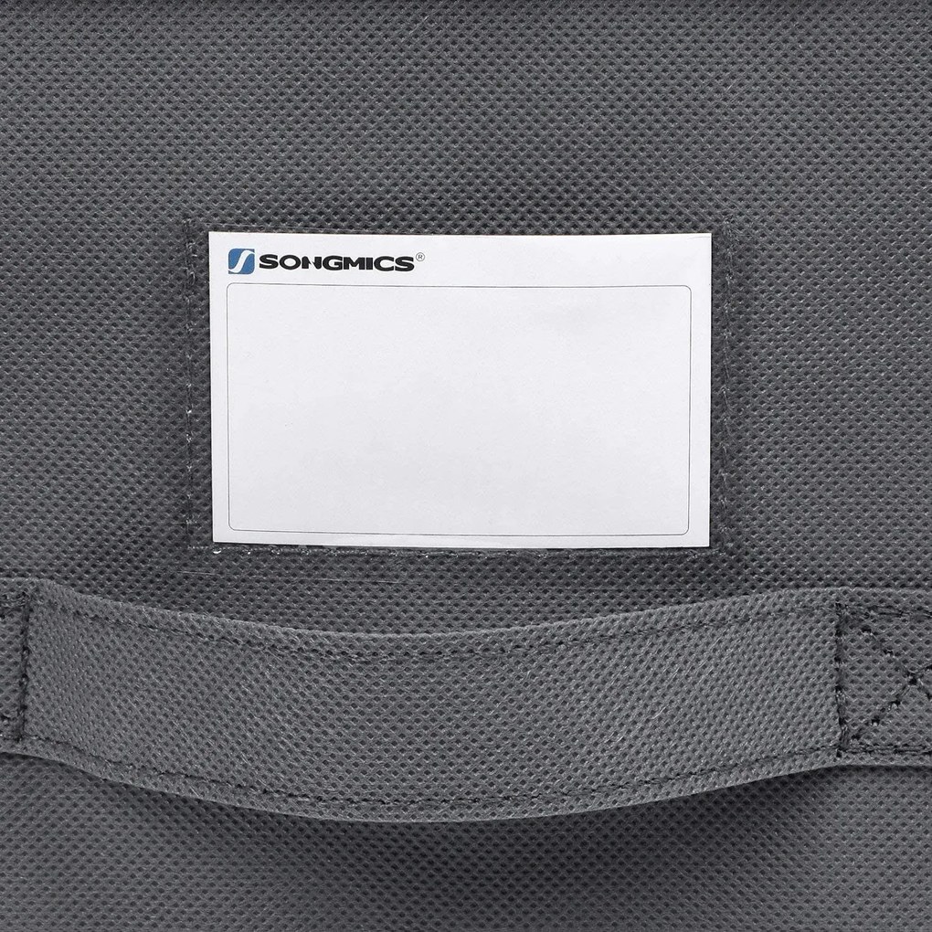 3 db összehajtható tárolódoboz fedővel, 40 x 25 x 30 cm, szürke