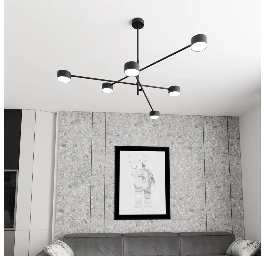 Csillár rúdon NATSU 6xGX53/12W/230V fekete