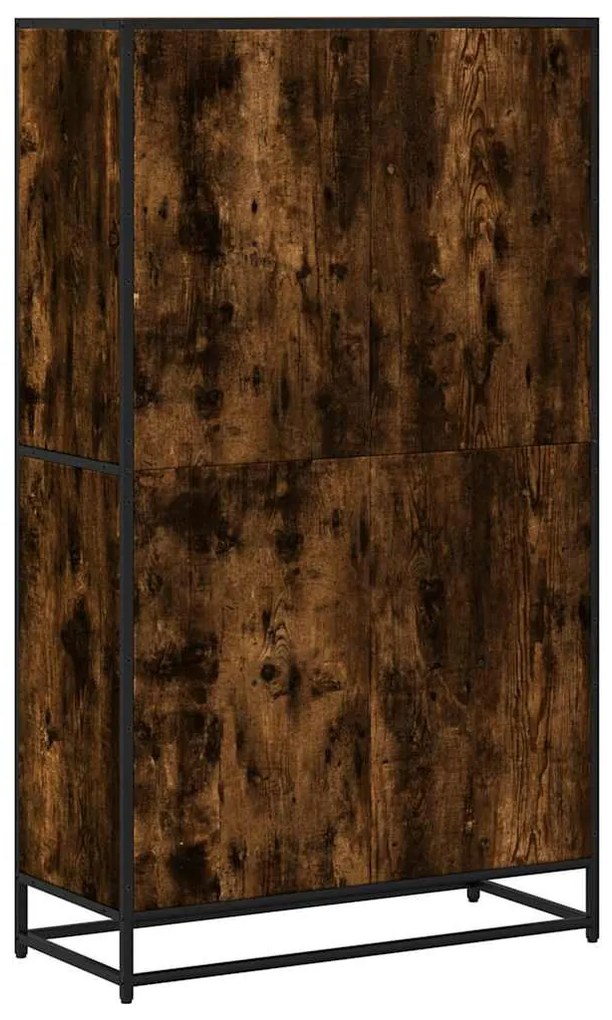 füstös tölgy színű szerelt fa könyvszekrény 80,5 x 35 x 139 cm