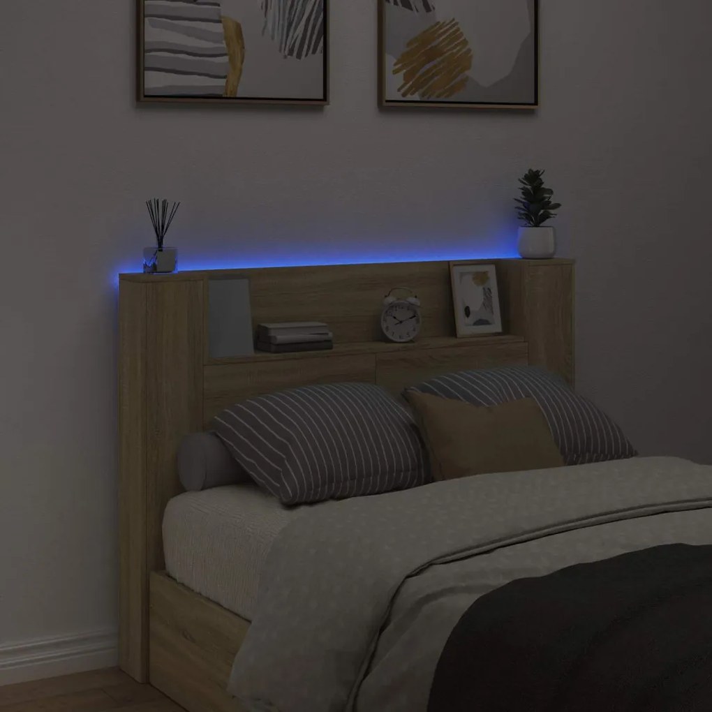 Fejtámla polcokkal Sonoma tölgy 140 x 16,5 x 103,5 cm Faanyag