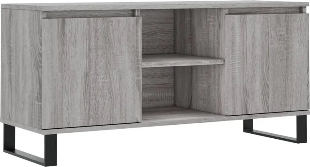 vidaXL szürke sonoma színű szerelt fa TV-szekrény 104x35x50 cm