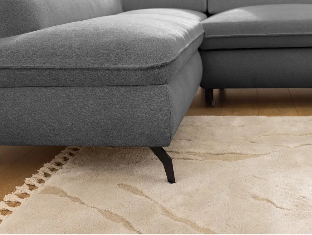 Szürke zsenília sarokkanapé (bal oldali-L alakú) Marbeya – Ropez