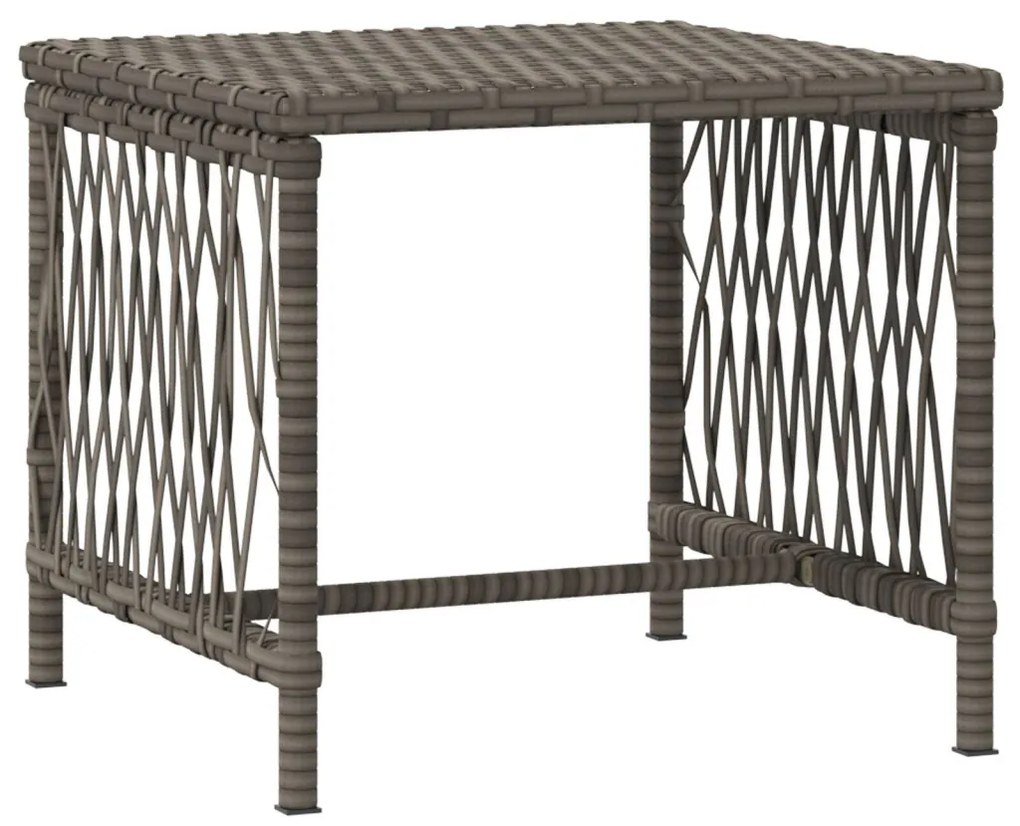 nyugágy szett 3-as szett Szürke és sötétszürke PE rattan