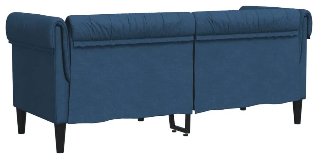 kék 2 személyes szövet Chesterfield kanapé