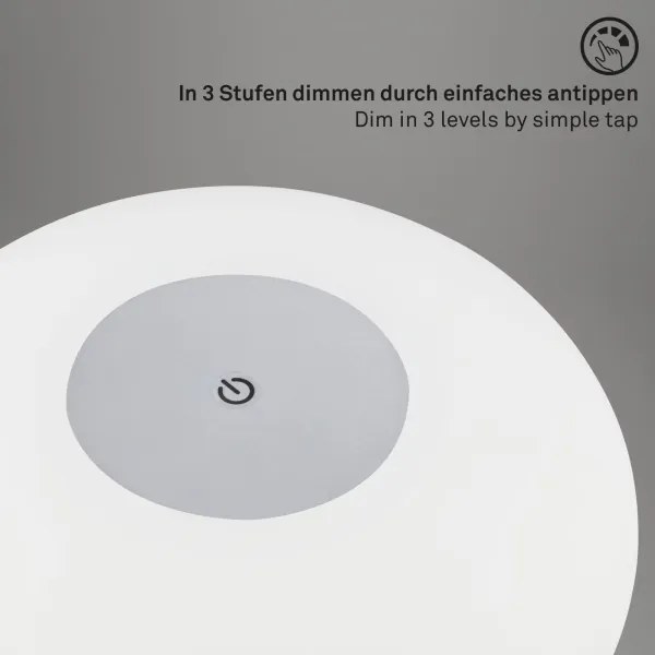 Brilo - LED dimmelhető, újratölthető kültéri asztali lámpa OLANA LED/3W/5V IP44