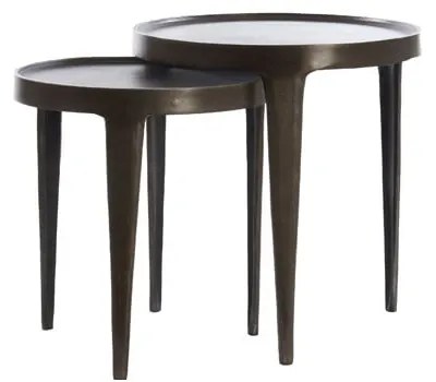 Fém kerek tárolóasztal ø 43 cm Tobias – Light & Living