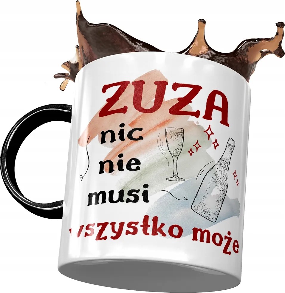 Fekete bögre Zsuzsa Barátnőinek Ajándék Nyomtatott Fotóval