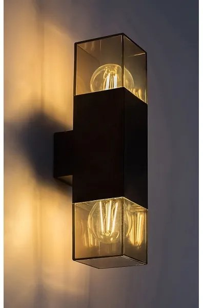 Rabalux 77081 - Kültéri fali lámpa LOANDA 2xE27/60W/230V IP54 fekete