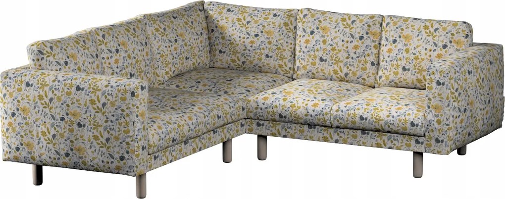 Norsborg 4 személyes sarokkanapé huzat Ikea sárga-kék