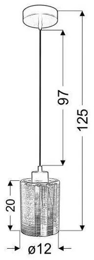 Csillár zsinóron COX 1xE27/60W/230V