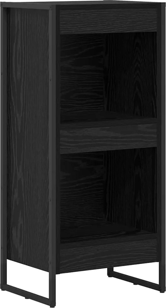 vidaXL Könyvespolc Fekete tölgy 80 x 30 x 155 cm Faanyag