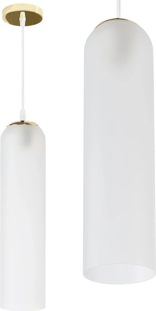 Függő Mennyezeti Lámpa Üveg Glamour White Gold