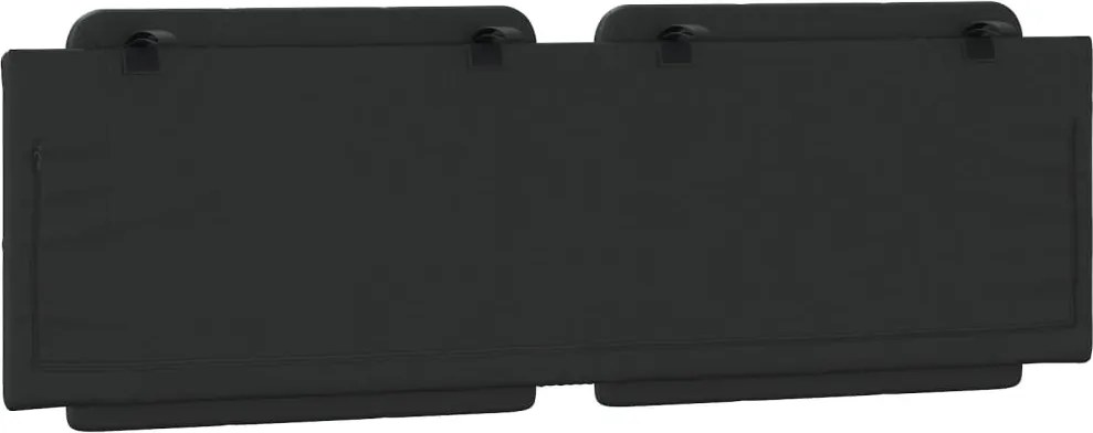 fekete műbőr fejtámla párna Zadar 152 cm