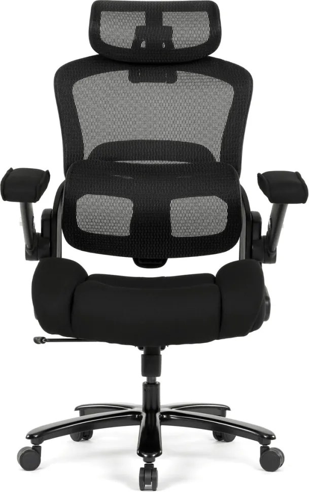 KA-N1313 fekete szövet irodai szék hinta mechanizmussal
