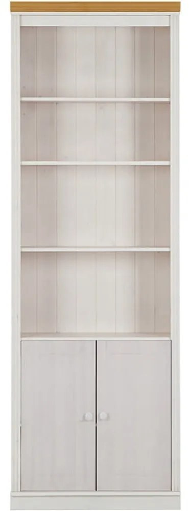 Fehér borovi fenyő könyvespolc 74x223 cm Anita – Støraa