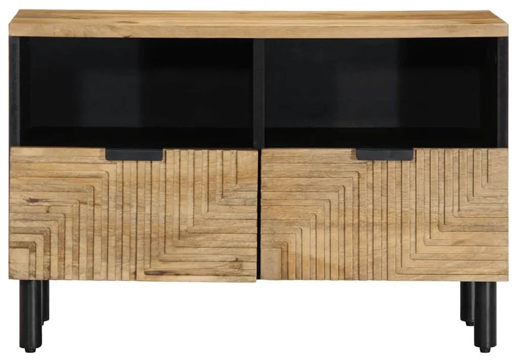 barna tömör mangófa TV-szekrény 70x33x46 cm