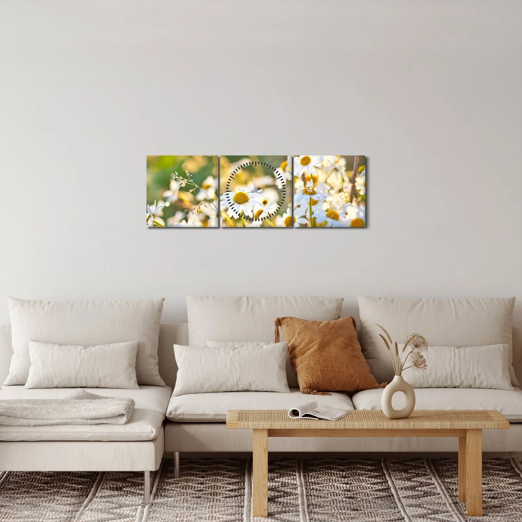 Kép - Százszorszépek (órával) (90x30 cm)