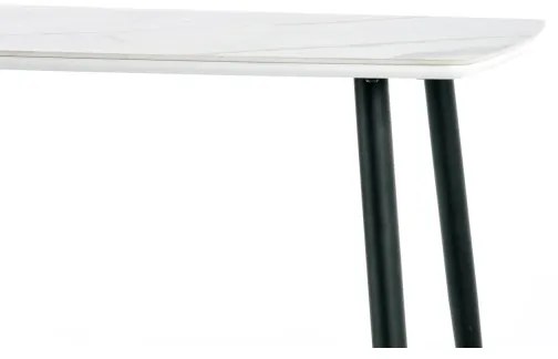 Étkezőasztal ALARA fehér márvány dekor/fekete