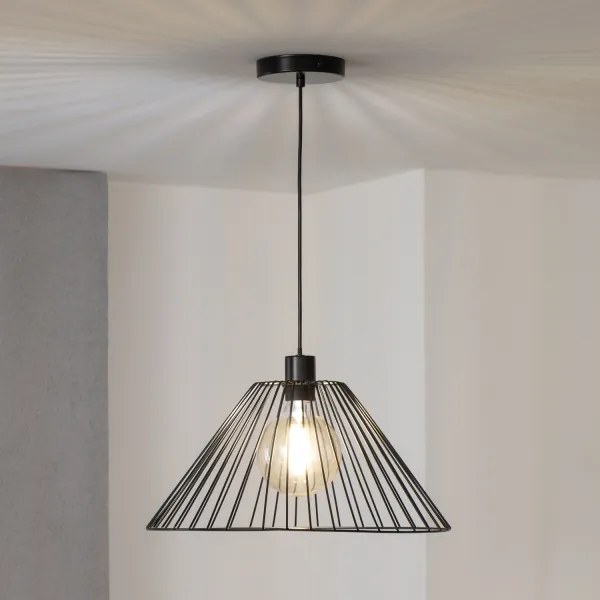 Brilagi - LED függeszték zsinóron CERIA WIRE 1xE27/40W/230V átmérő 45 cm fekete