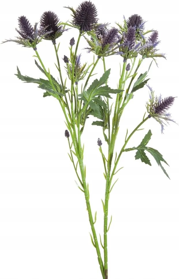 Dekoratív művirág 68 cm lila bogáncs