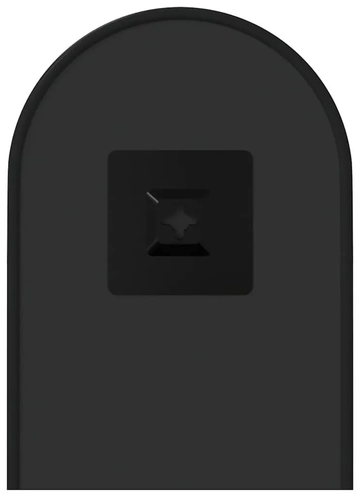 fekete ovális falitükör 40x15 cm