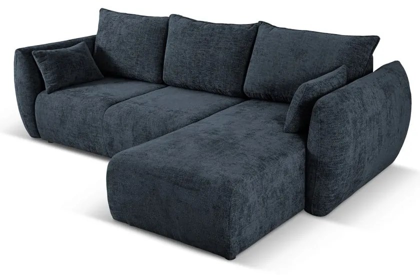Sötétkék sarokkanapé (jobb oldali) Matera – Cosmopolitan Design