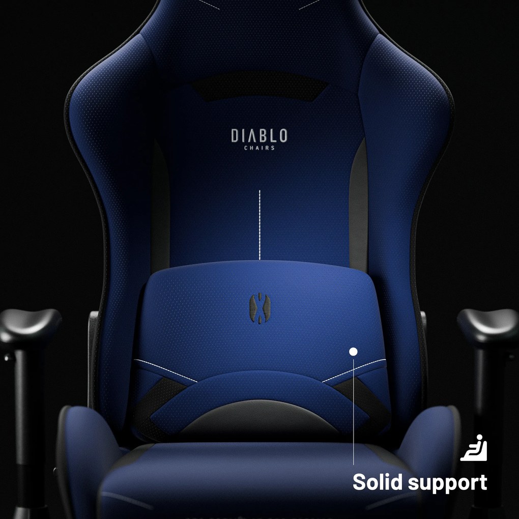 Gamer szék szövet Normal Size, sötétkék: Diablo X-Starter