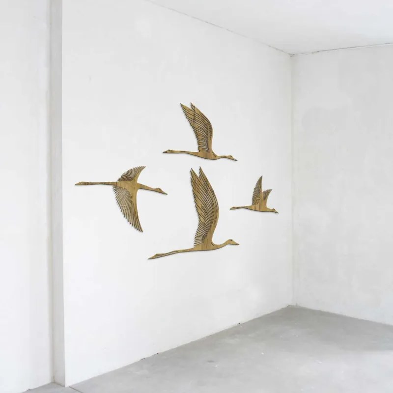 Fából készült falfestmény – Madarak repülése | ARIO