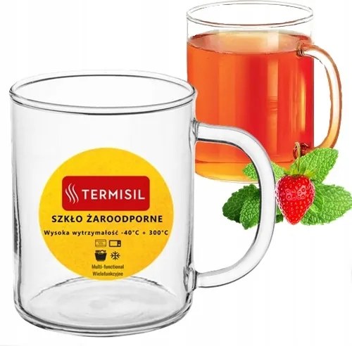 4 Db-os Bögre Szett 400ML Hőálló Teás Pohár Gyógynövény Teák