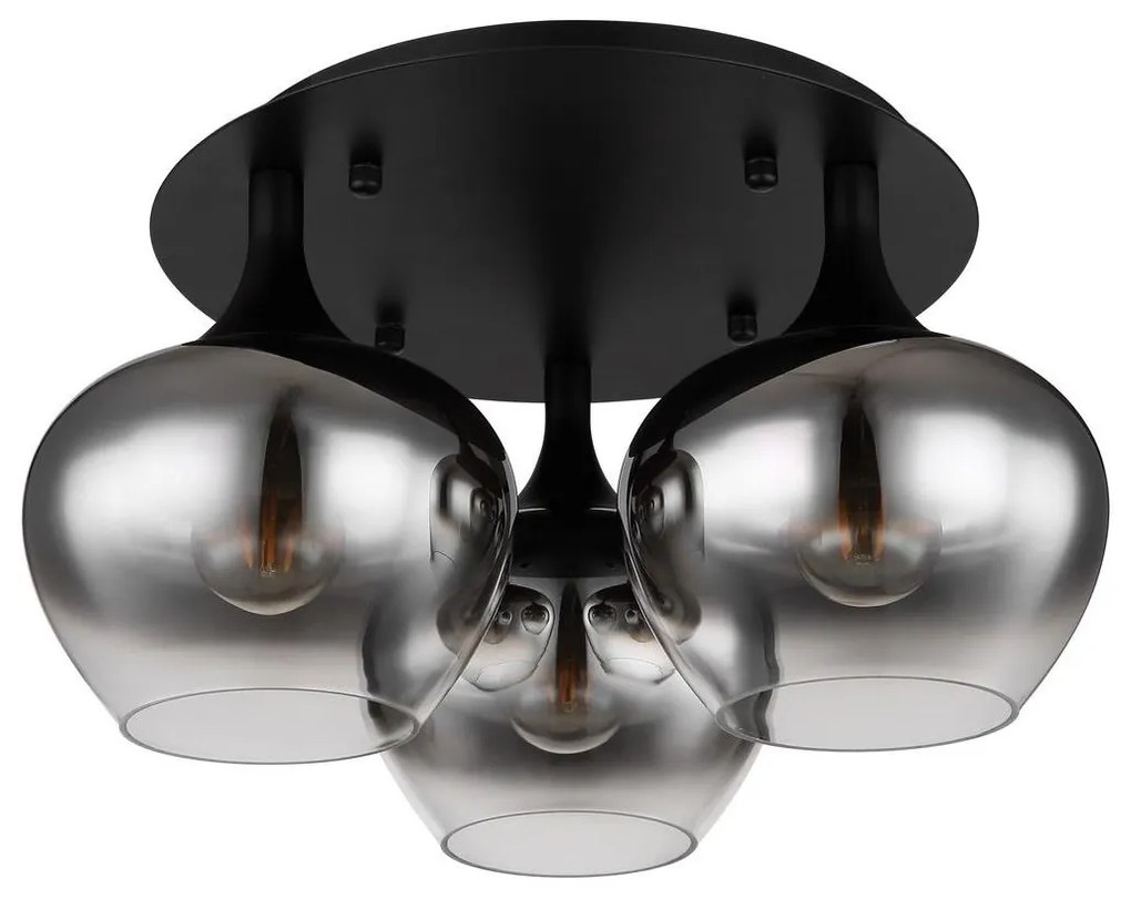 Globo 15548-3D - Felületre szerelhető csillár MAXY 3xE27/40W/230V fekete