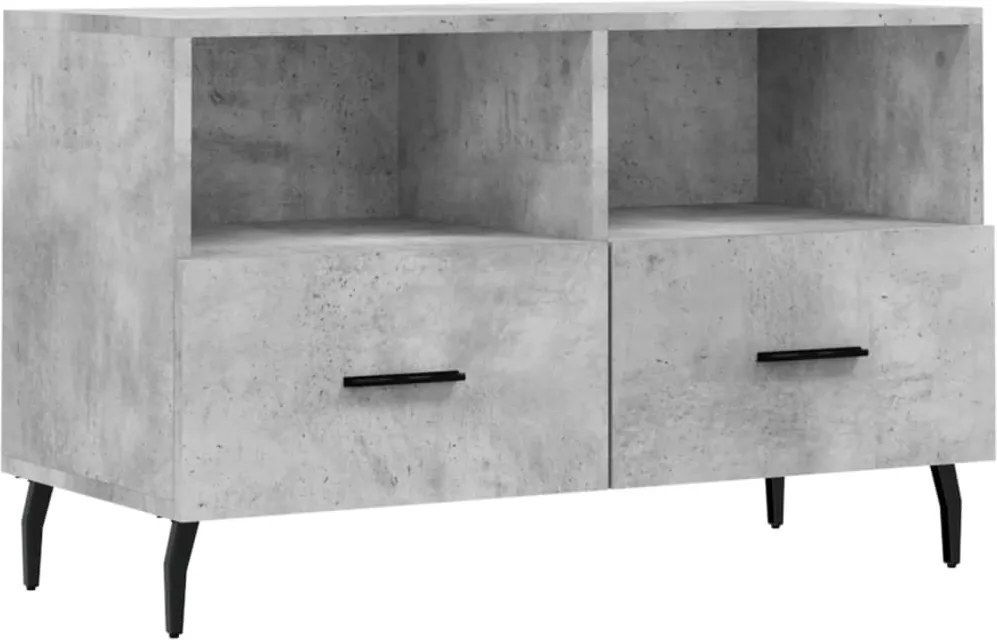 vidaXL betonszürke szerelt fa TV-szekrény 80 x 36 x 50 cm