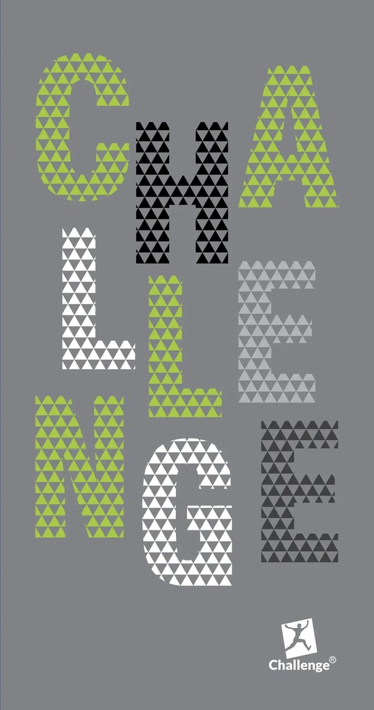 Törölköző Challenge Pamut 70x140 cm strand szürke