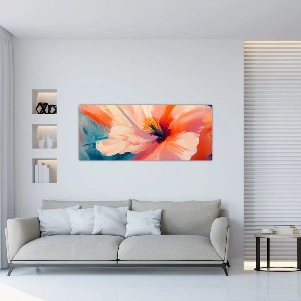 Kép - Festett virág (120x50 cm)