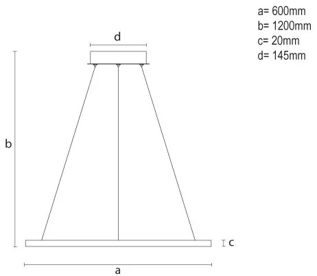 LED fényerőszabályozható sodronykábeles csillár LED/32W/230V 3000-6500K átm. 60 cm + távirányító