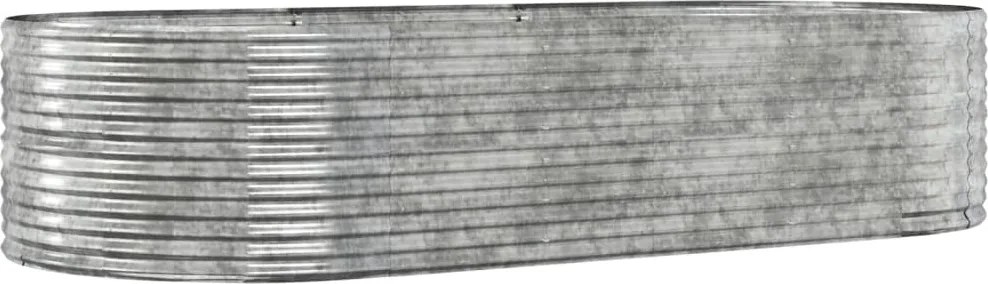 vidaXL ezüstszínű horganyzott acél kerti magaságyás 291 x 140 x 68 cm