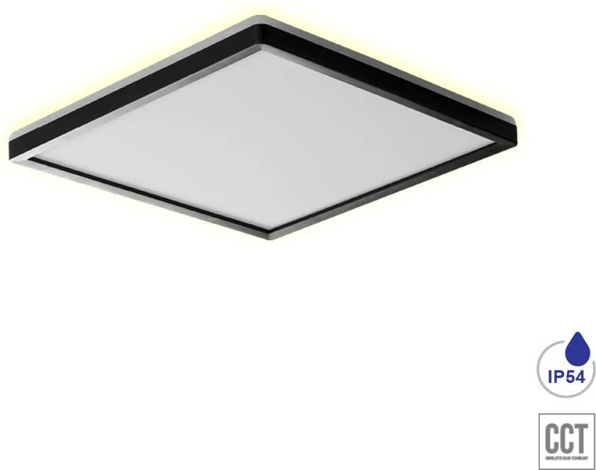 PREZENT 27311 CORDIA SQ II. Négyzetes Mennyezeti Lámpa Fehér, Fekete LED IP20