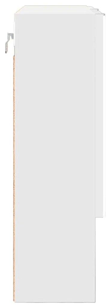 Tükörszekrény polcokkal tárolóval Fehér 59 x 17 x 55 cm Faanyag