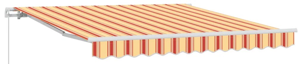 Kézi Behúzható Napellenző Sárga és Narancs 350x250 cm