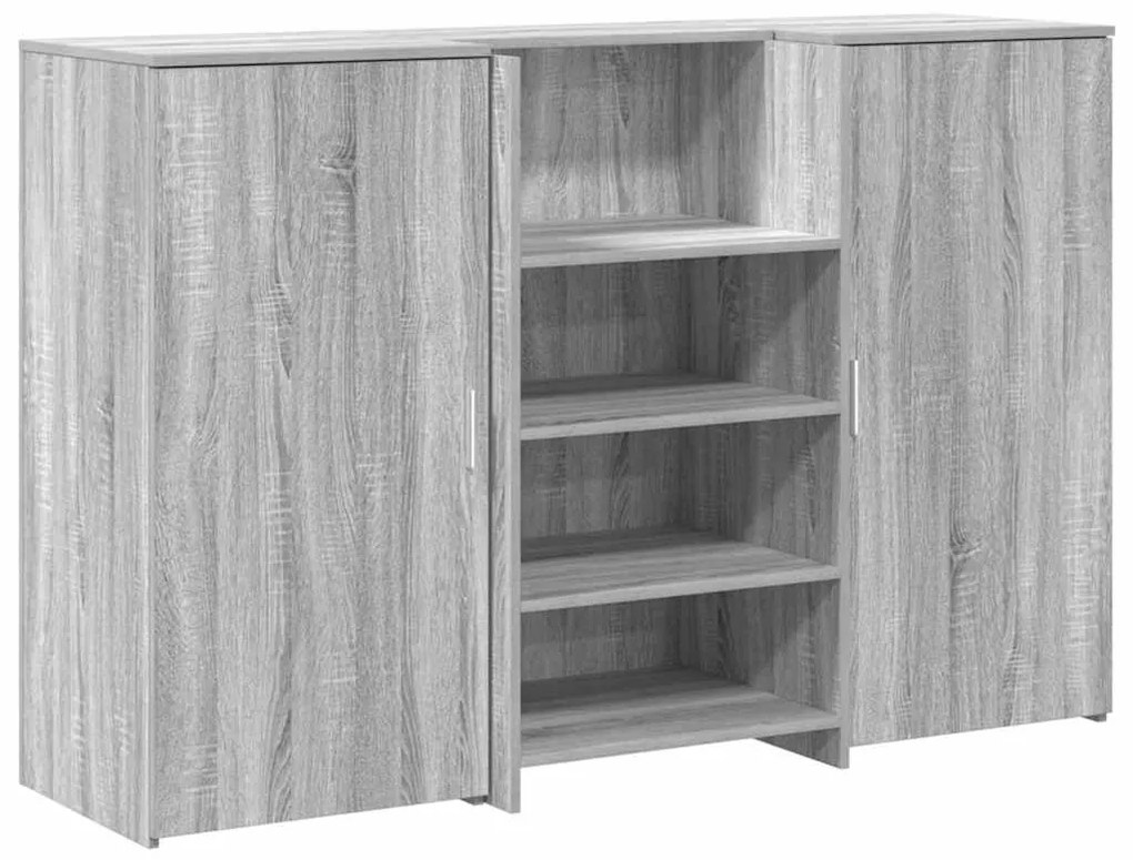 recepciós pult szürke sonoma 155x50x103,5 cm szerelt fa