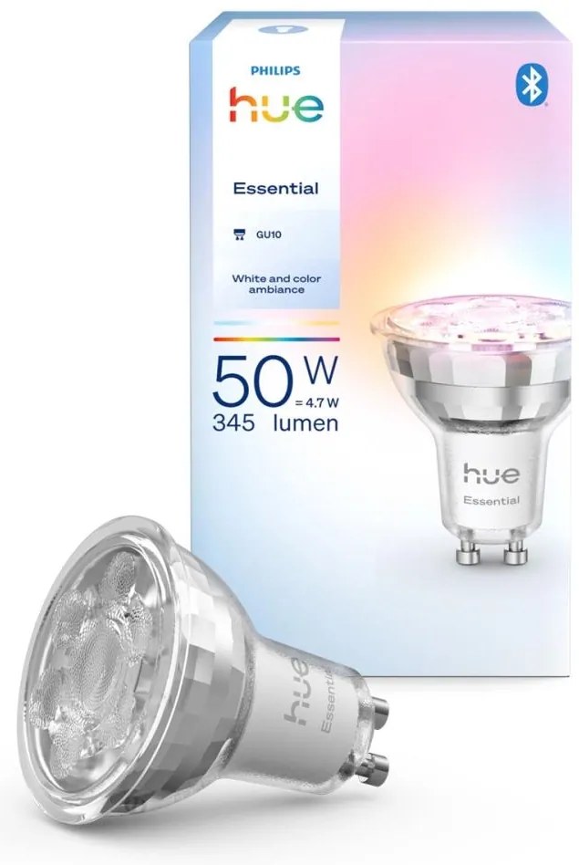 Fényerőszabályozható Philips Hue WACA LED-izzó GU10, 4,7 W, 230 V, 2200–6500 K