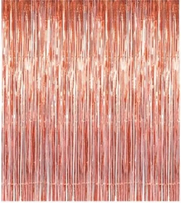 Függöny Dekoratív Függöny Rose Gold rózsaszín-arany