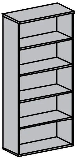 Magas szekrény TopOffice 13 béléssel, uszadékfa