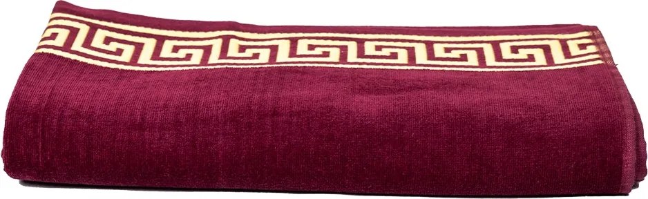 POSEIDON Strandtörölköző bordó 165x90cm