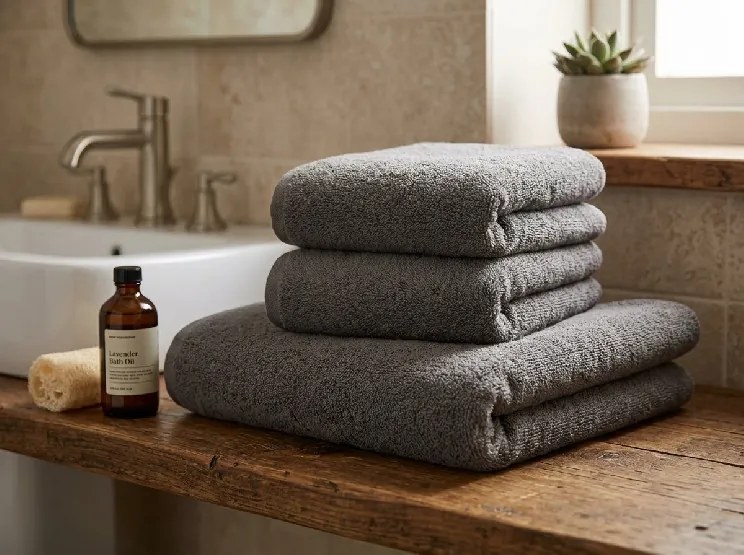 Törölköző NORIELLE 50x90 cm sötétszürke, 100% pamut